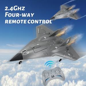 듀얼 파워 모터 RTF 항공기 장난감, SR72 RC 비행기, 은폐형 컬버트 2.4G 4CH FX9672 미래 전투기