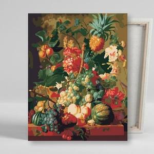 [BZJL8OL8_4C]DIY 페인팅 캔버스 물감 붓 세트 과일