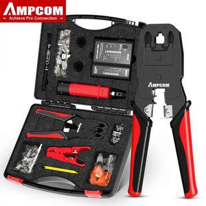 랜선툴 랜툴 AMPCOM RJ45 Crimper Lan 테스터 세트 이더넷 케이블 스트리퍼 펀치 다운 rj 45 rj11 커넥터 1