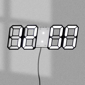 [IXHINC5H_4B]LED 리모컨 벽시계(블랙+화이트)무소음