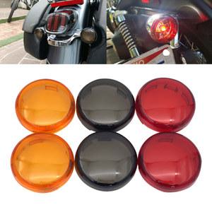 Front Rear Bullet Turn Signal Light Lens Cover For Harley Sportster Softail Road King Glide Street 1996 2022