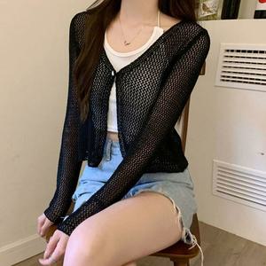 [오노마] ONM 캐주얼 여성 여름 가을 편한 시스루 메쉬 가디건 자켓