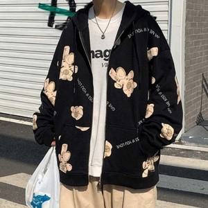 남여공용 캐주얼 곰돌이 집업 후드 오버핏 자켓 OC-JKA-SWFGUWTX