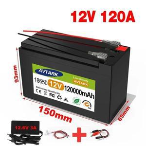 리튬 이온 충전식 배터리 팩, EU 플러그, 12.6V 3A 충전기, cr123a DC 버스 헤드 케이블, 12V LiFePO4, 120