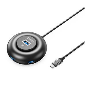 Orico 휴대용 USB 3.0 허브 핫 스왑 가능 원형 도킹 스테이션 지원 블랙 YX2-C
