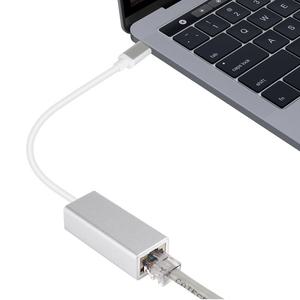 USB 이더넷 어댑터 C 타입 네트워크 카드 RJ45 랜 호환 맥북 윈도우 8/10 노트북용 10M 100M 1000M 알루미