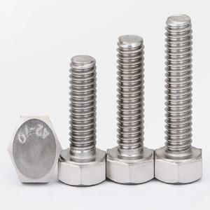 1-10pcs M3 M10 A2-70 304 스테인레스 스틸 미터 나사 DIN933 외부 육각 머리 캡 볼트