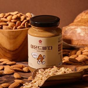 오감식탁 아몬드빠다 스무스 260g 100  아몬드 스프레드 버터 무첨가 무가당 무첨가 잼)