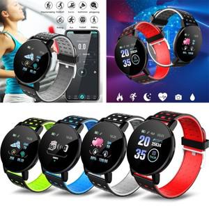 만보기 IP67 방수 스마트 워치 팔찌 피트니스 트래커 보수계 블루투스 수면 심박수 혈압 모니터링 손목 시