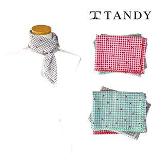 [탠디][탠디] TANDY 체크리본 손수건 스카프