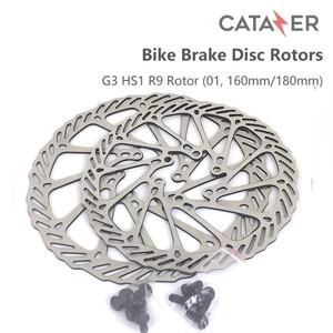 CATAZER 산악 자전거 스틸 스레드 허브 디스크 브레이크 로터, 6 볼트 플랜지 어댑터, G3 HS1 R9 (01, 160m