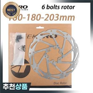 Tektro MTB 유압 디스크 브레이크 로터 160mm 자전거 6 볼트 TR160-52 사이클링 부품