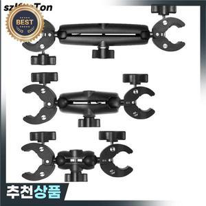 듀얼 볼 클램프 마운트 핸들 바 자전거 오토바이 익스텐션 로드 스틱 GoPro 13 Insta360 X4 DJI Action