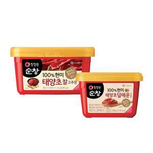 청정원 순창 현미 태양초 찰고추장 3kg + 200g, 매콤한 고추장 세트