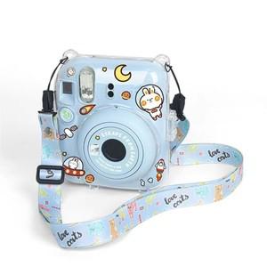 Fujifilm Instax Mini 12 PC 카메라 케이스 보호 커버 숄더 스트랩 보관 가방 스트랩 스티커 Set-AT93