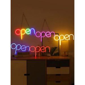 OPEN 네온사인 매장 영업중 30x15cm 당구장 매장조명 사인 led 레드