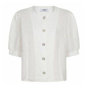 (레코브) 턱 소매 볼륨 반팔 블라우스(LC61C5BL514X)