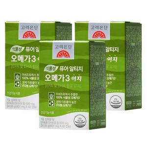 고려은단 식물성 퓨어 알티지 rTG 오메가3 이지 60캡슐 X 3개 (3개월분)