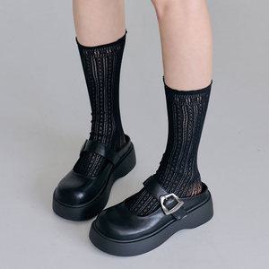에스유니 라운드토 스트랩 여성 키높이 통굽 메리제인 뮬 블로퍼 슬리퍼 6cm