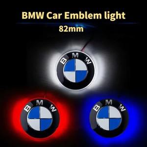 차량용 LED 엠블럼 라이트 전면후면 정적 단일 색상 레드 블루 BMW 호환 F10 E90 E87 X1 X3 X5 X6 82mm