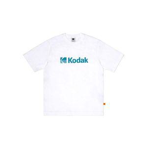 KODAK 빅로고 에어로쿨 레귤러핏 반팔티셔츠 IVORY