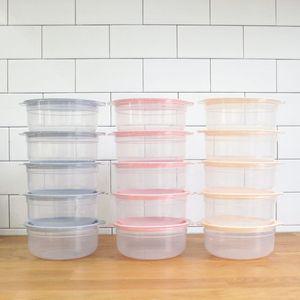 원형 전자렌지 냉동밥 보관용기 600ml 16개