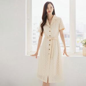 [시크라인] (~XXL까지) 레브라 레이스 벨트 A라인 원피스 여름 하객룩 오피스룩 데이트 모임 미시 빅사이즈