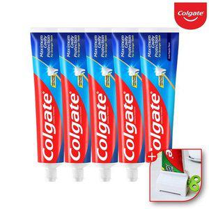[콜게이트]colgate 1450ppm 잇몸 충치 예방 불소 레귤러 치약 175gx5개+치약짜개