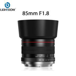 Lightdow 니콘 DSLR 캐논 EOS Rebel T8i T7 90D 77D 마운트 카메라용 인물 렌즈, 85mm f1.8