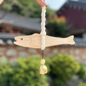 액막이 우드 명태 도어벨 2size (고리자석1P 무료증정) / 행운 집들이 인테리어 풍경 종 현관 부적
