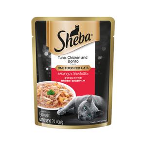 쉬바 참치와닭고기 파우치 70g /고양이용품/간식/사료/영양제/캔/분유/우유/파우치/져키