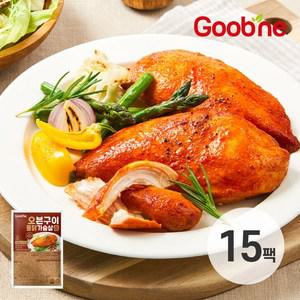 [굽네 오통닭]치킨맛 오븐구이 통 닭가슴살 매콤바베큐 110g*15팩 CR04