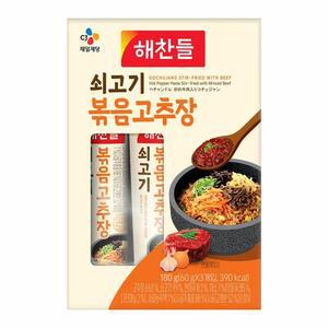 CJ 해찬들 쇠고기 볶음 고추장 60gx3입 엄마손맛 한식 반찬 만능소스 맛도리 밥도둑