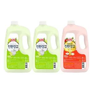 트리오 베이킹소다 담은 주방세제 라임, 3L, 2개 + 발효식초 담은 주방세제 애플, 3L, 1개