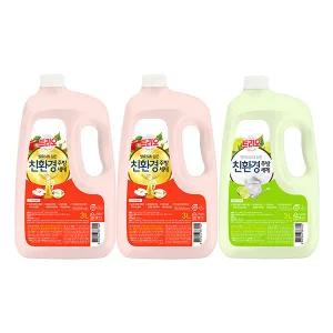 트리오 발효식초 담은 주방세제, 애플 3L, 2개 + 베이킹소다 담은 주방세제 라임, 3L, 1개