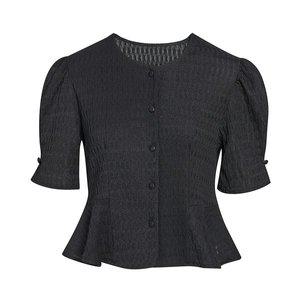 [JJ지고트](센텀시티점)반팔 플레어 라인 퍼프 블라우스 GR5N0BL611
