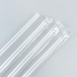 롱 일자빨대 7mm x 28cm 투명 개별포장 5000개