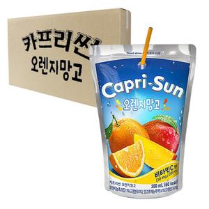 카프리썬 오렌지망고 200ml 20개 1박스 Capri Sun 주스 과일 학교 학원 학생 단체