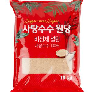 [달곰]비정제원당 10kg 1봉 비정제설탕 사탕수수원당
