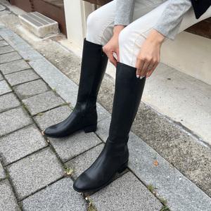SOVO 샤베스 소가죽 프리미엄 롱부츠 3cm