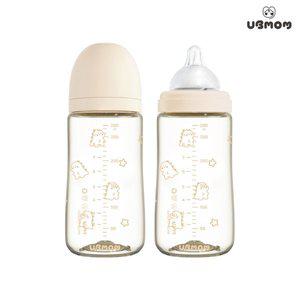 [유비맘] PPSU 디자인 뇽뇽이 젖병 280ml 1P(꼭지포함)