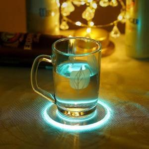 컵받침 홀더 홈파티 원형 LED 테이블웨어