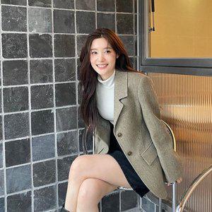 [온앤온](센텀시티점)[정채연 착용]벌룬 슬리브 울 블렌드 자켓 NEW3XJA21