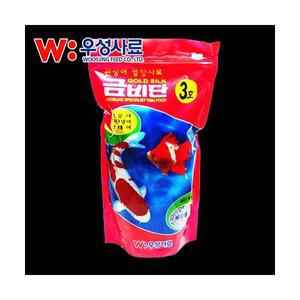 우성 금비단 3호 대형 금붕어 비단잉어 양어장 열대어 관상어 부상성 먹이 사료 500g