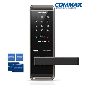 코맥스 최신형 목문용 무타공 도어록 CSL-W110  카드키4개+번호키 방문 손잡이 사무실 나무문 판넬문 목문용 디지털도어락
