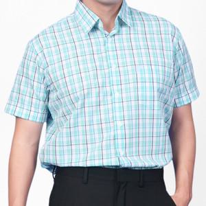 남자셔츠 체크 반팔 캐주얼 유니폼 와이셔츠 기본 남방 단체 SE141
