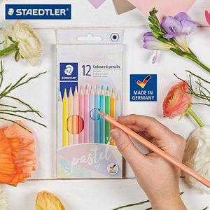 [오너클랜]스테들러 독일산 친환경인증 목재 파스텔 색연필 12색 문구덕후 디자인문구