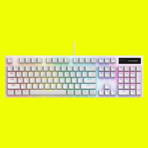앱코 K560 레인보우 LED 게이밍 기계식 키보드 화이트