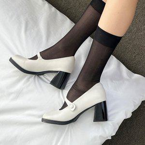 [소보제화]트랜디핏 세미스퀘어 미들통굽 메리제인 펌프스 여성구두 6cm