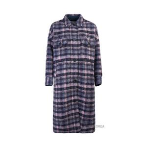 [롯데백화점]이자벨마랑 [라벨루쏘] FW24 여성 폰티지 체크 롱코트 MA0018FD B3D04E LINY